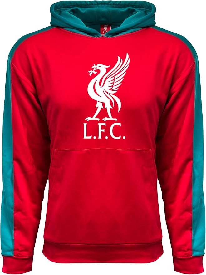 Official LFC Icon Sports Hooded Sweatshirt - Red &amp; Teal image 0