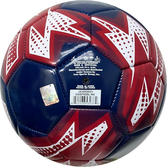 Official US Soccer "One Nation. One Team." Blue Soccer Ball (Size 5) image 3
