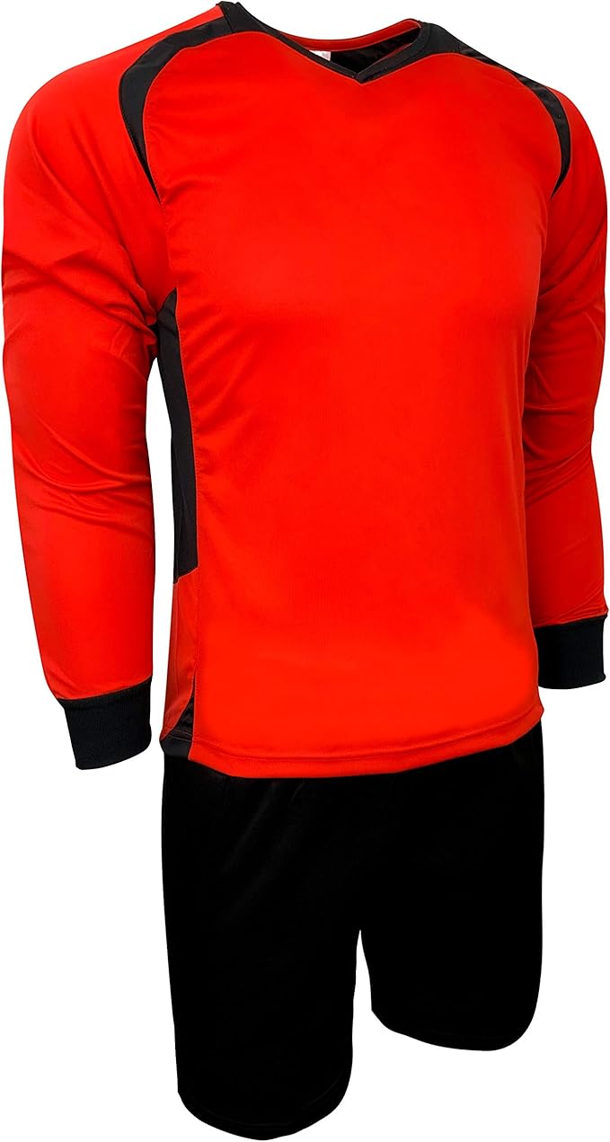 Protective Soccer Goalkeeper Set - Red &amp; Black - Just 4 Kicks Inc. image 0
