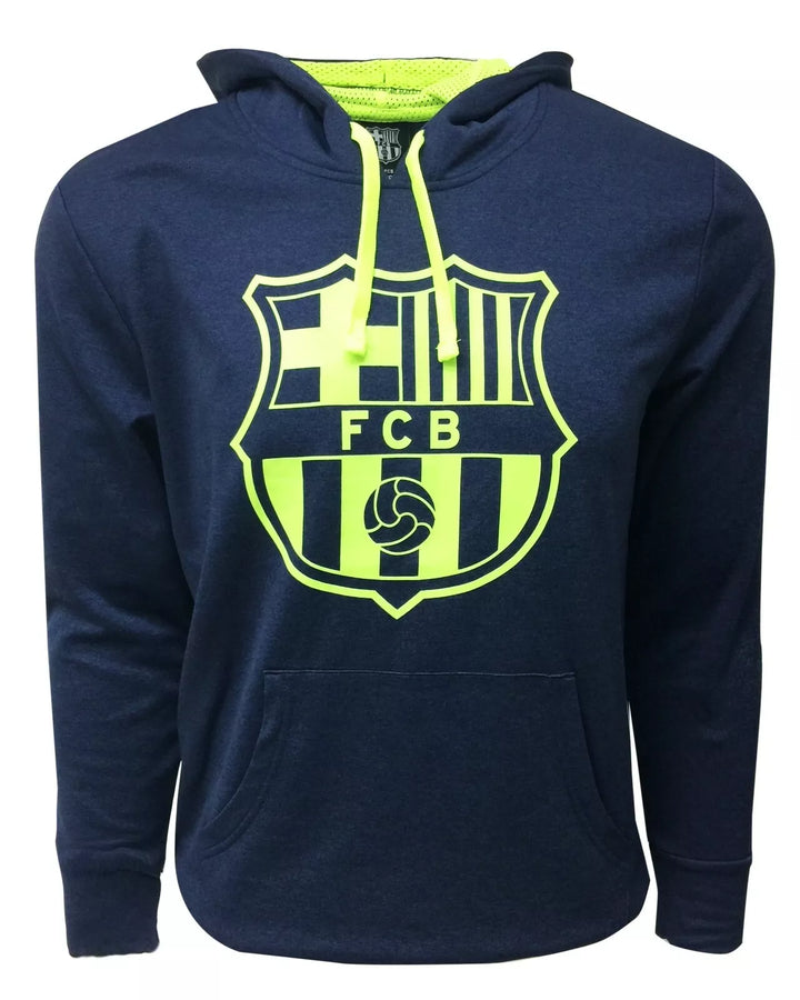 Official Barça HKY Sportswear Hooded Sweatshirt - Navy &amp; Neon Yellow Crest image 0