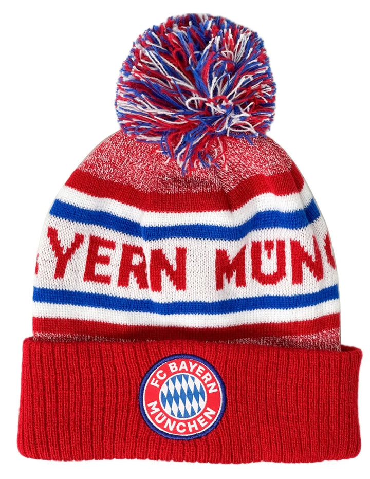 FC Bayern München Striped Knit Hat with Pom - Fan Ink image 0