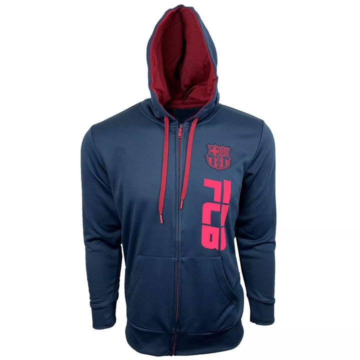 Official Barça HKY Sportswear Full Zip Hooded Sweatshirt - Crest &amp; Vertical Logo image 3