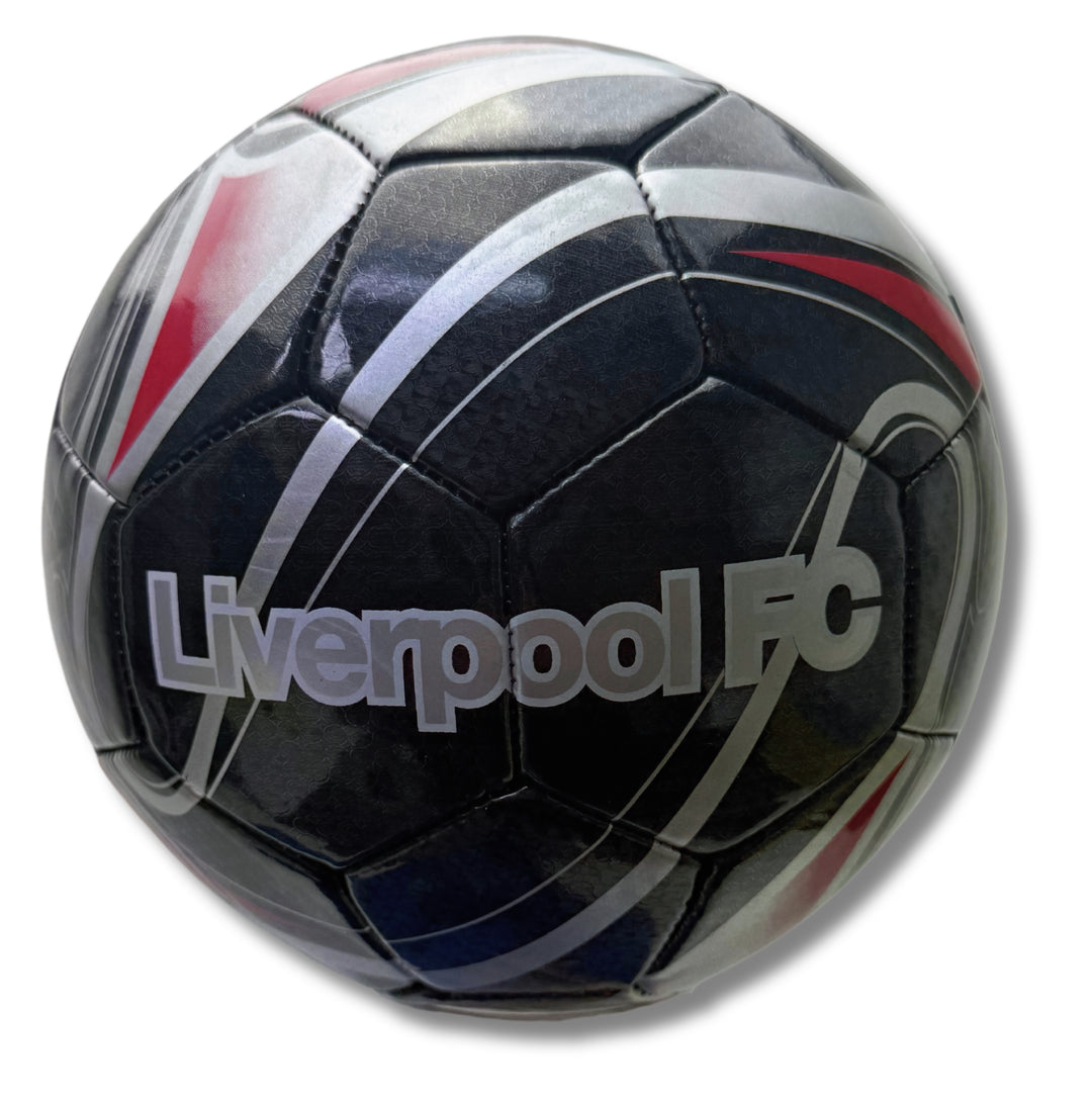 Official Liverpool FC Crest Soccer Ball (Size 5) - Black &amp; Red Edition image 1