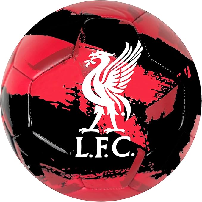 Official Liverpool FC Crest Soccer Ball (Size 4) - Red/Black image 0