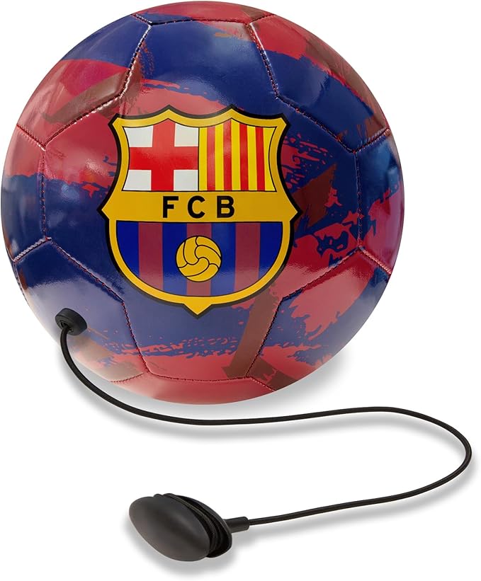 Official FC Barcelona Training Ball (Size 5) with Retractable Cord image 0