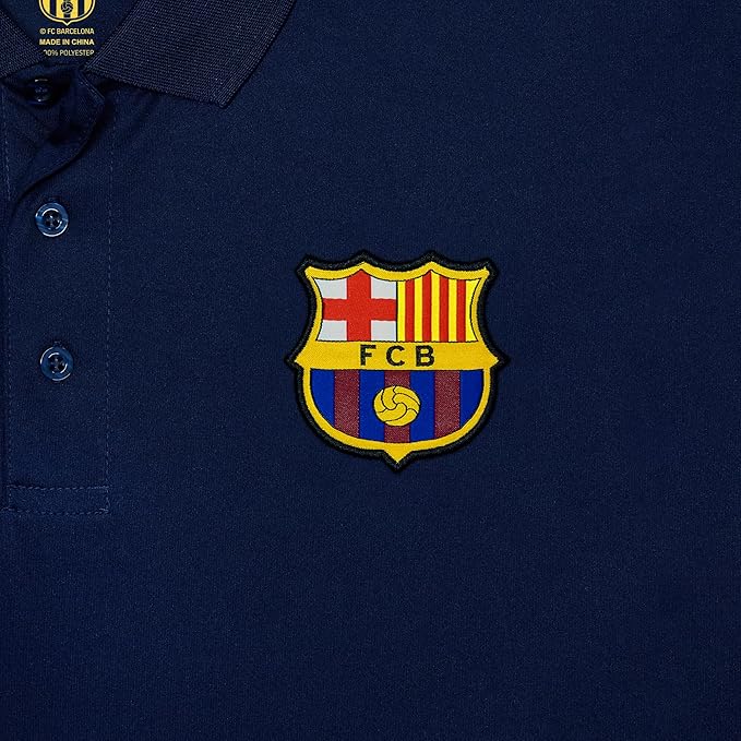 Official FC Barcelona Navy Polo Shirt - Icon Sports image 2