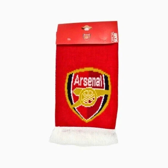 Official Arsenal FC Knit Scarf - Red &amp; White Fan Scarf image 2