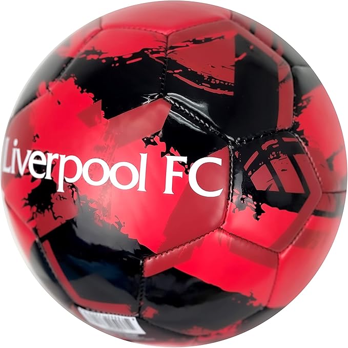 Official Liverpool FC Crest Soccer Ball (Size 4) - Red/Black image 4
