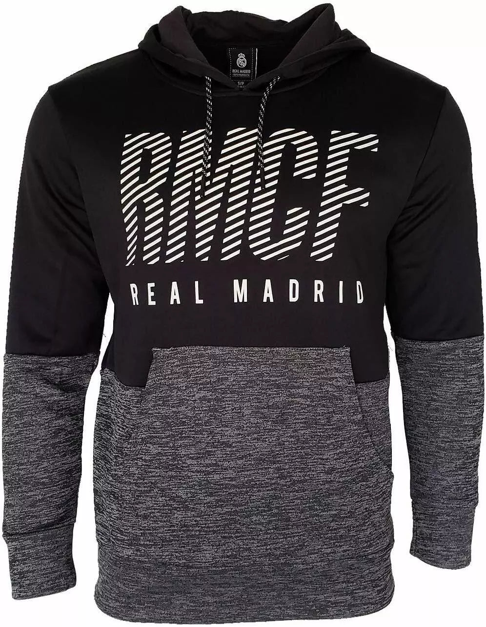 Official Real Madrid Icon Sports Hooded Sweatshirt - Black & Gray image 0