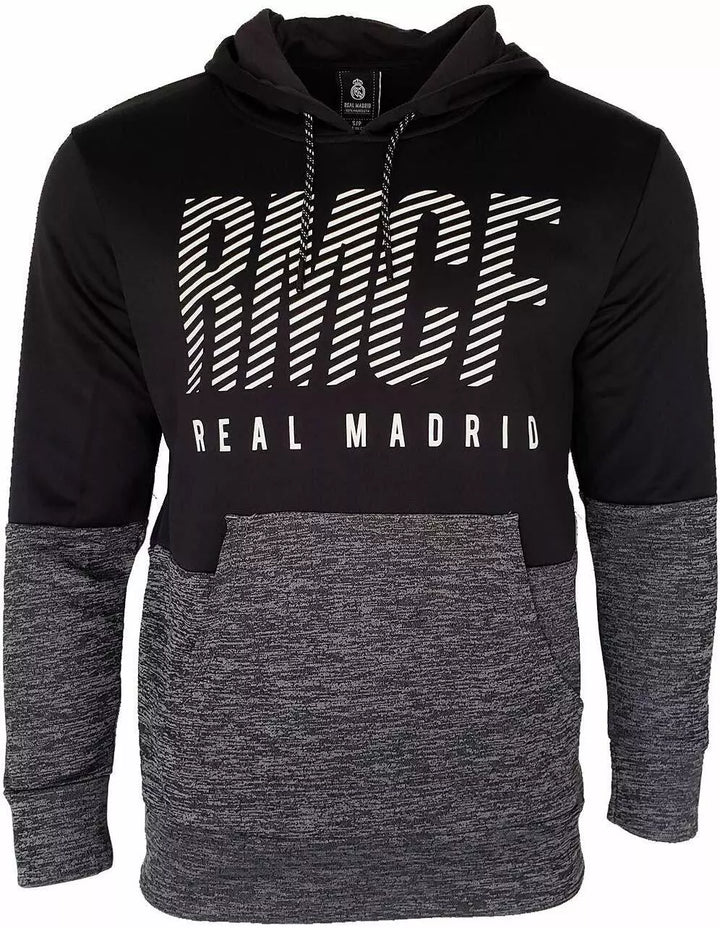 Official Real Madrid Icon Sports Hooded Sweatshirt - Black &amp; Gray image 0