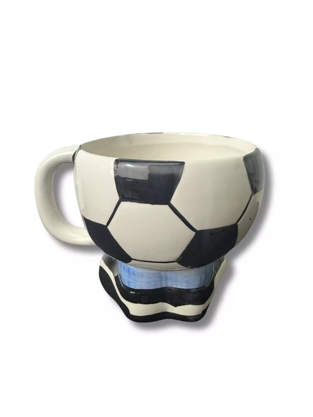 Fun Football Fan Mug - 3D Soccer Ball with Leg Design image 3