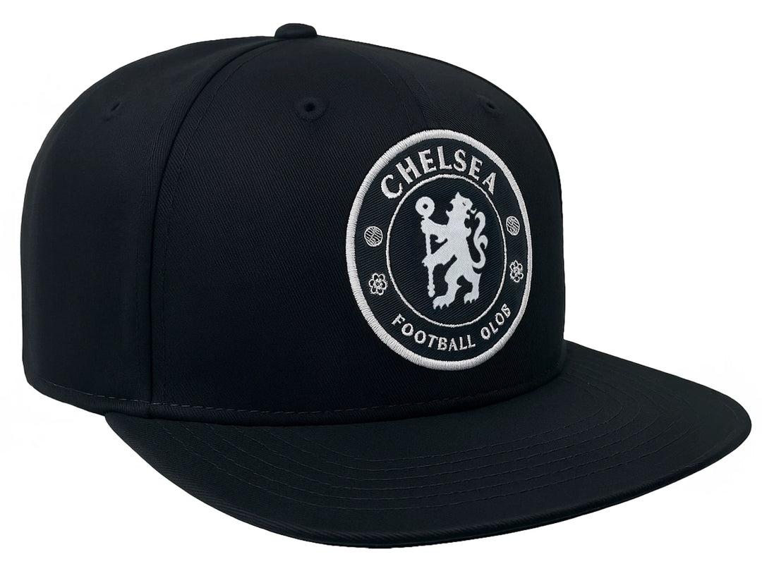 Official Chelsea FC Black Flat Brim Snapback Hat - Icon Sports image 2