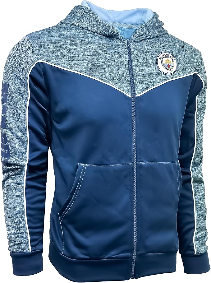 Official Man City Icon Sports Full Zip Hooded Sweatshirt image 1