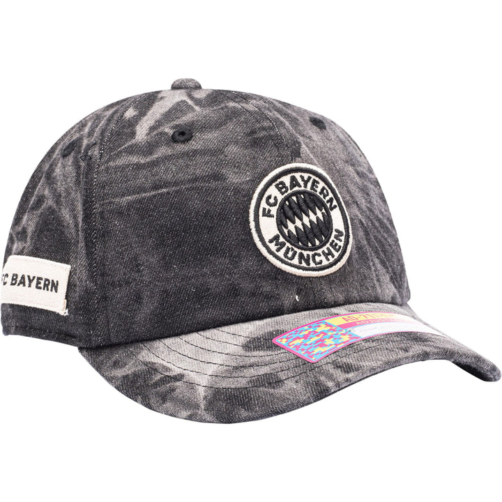 Fan Ink FC Bayern Munich Club Ranch Adjustable Hat | Acid Wash Bundesliga Cap