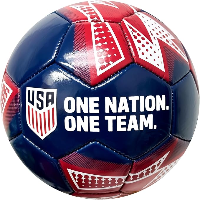 Official US Soccer "One Nation. One Team." Blue Soccer Ball (Size 5) image 0