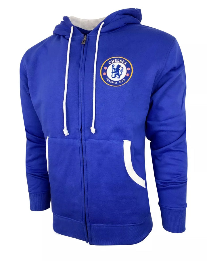 Official Chelsea Rhinox Full Zip Hooded Sweatshirt - Blue image 2