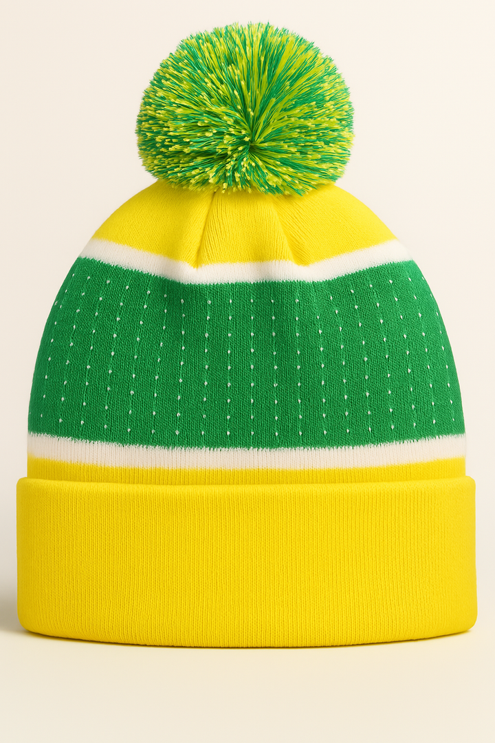 Official Brasil Flag Pom Beanie - Icon Sports image 1