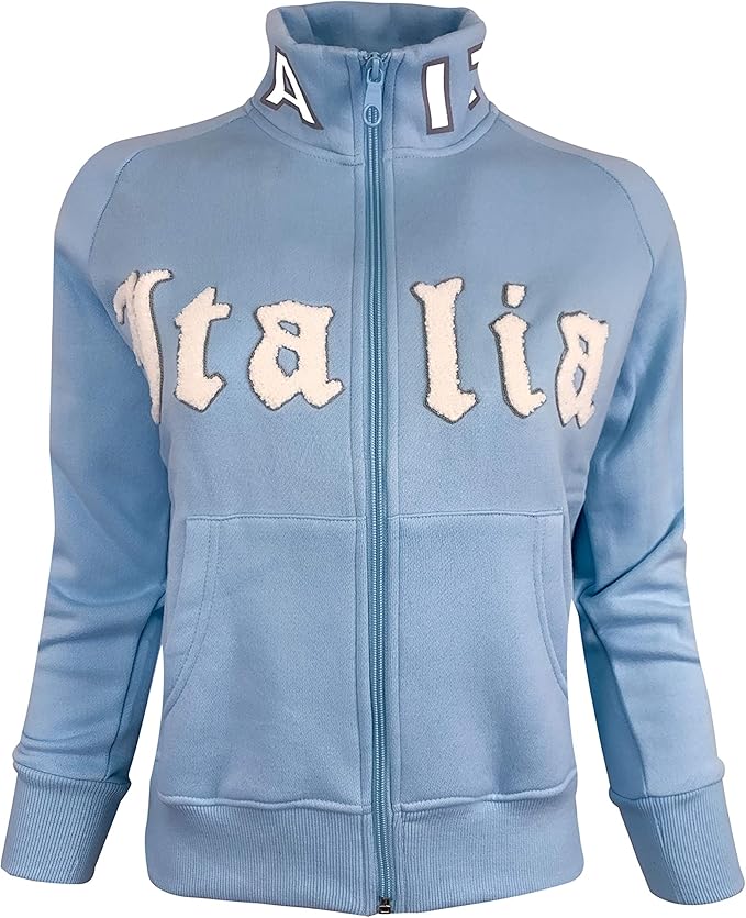 Just 4 Kicks Inc. Women's Baby Blue Italia Track Jacket image 0