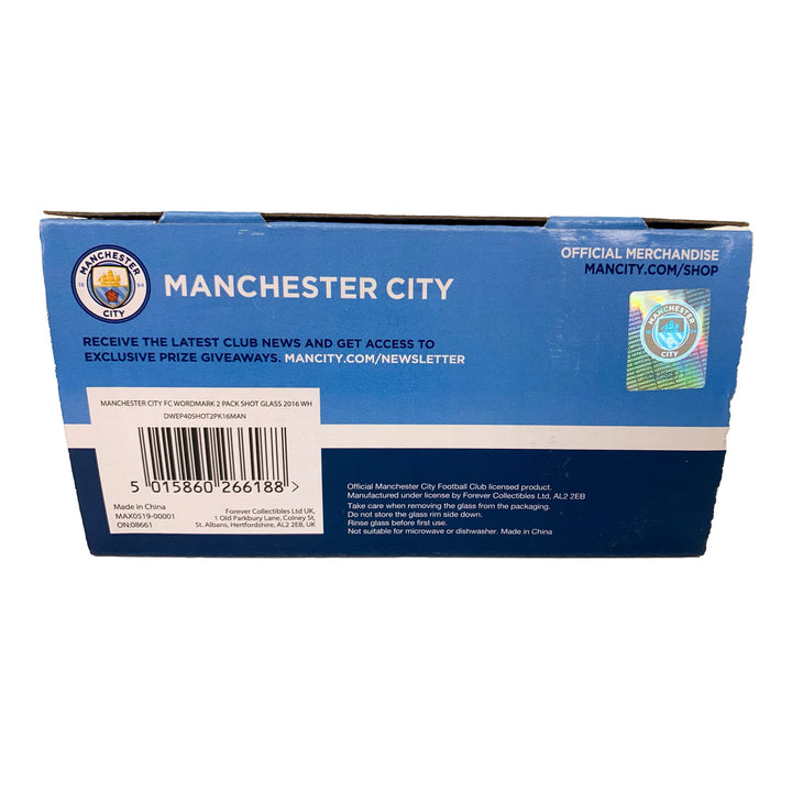 Manchester City FC Shot Glass Set (2-Pack) - Official Forever Collectibles image 1