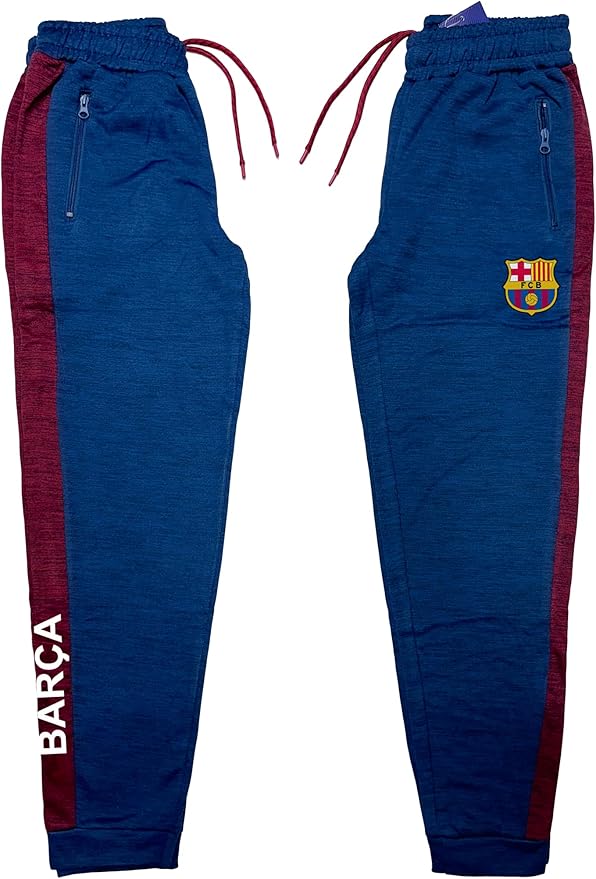 Official FC Barcelona Joggers with Side Stripe - Icon Sports image 1