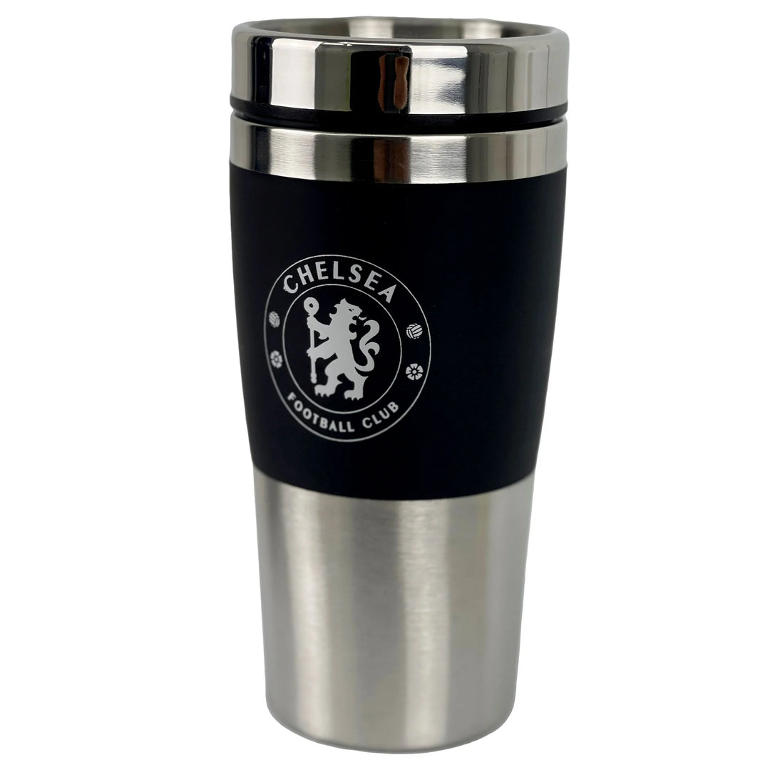 Official Chelsea Travel Mug - Black & Silver - Wizzard Gifts image 0