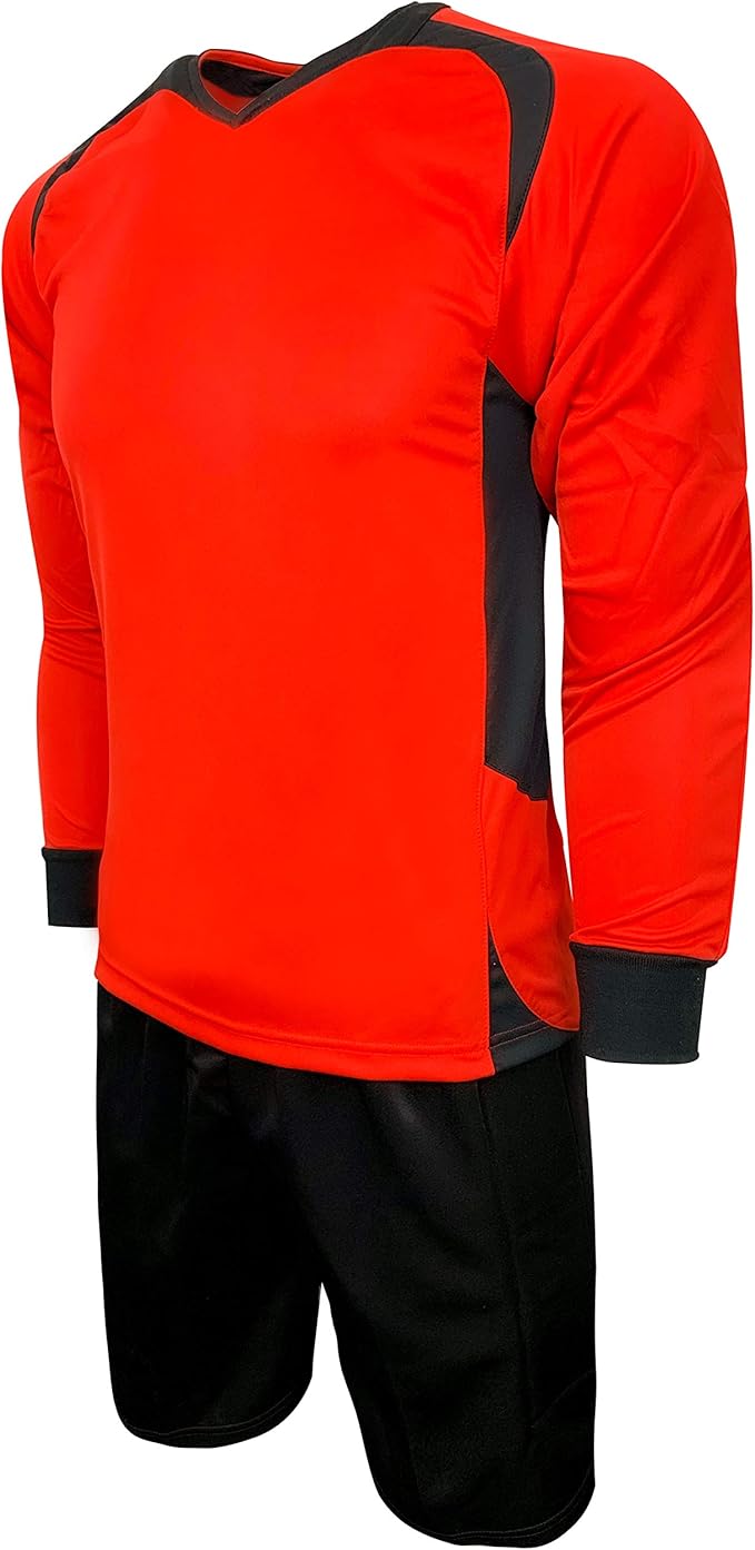 Protective Soccer Goalkeeper Set - Red &amp; Black - Just 4 Kicks Inc. image 1