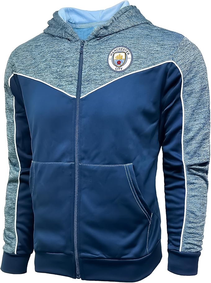 Official Man City Icon Sports Full Zip Hooded Sweatshirt image 2