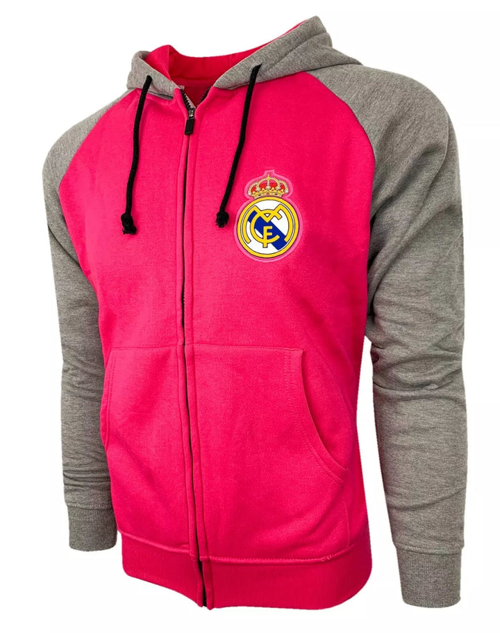 Official Real Madrid Rhinox Lightweight Hooded Sweatshirt - Pink image 1