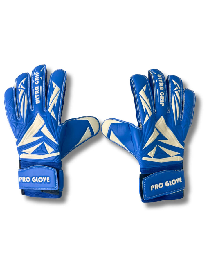 Just 4 Kicks Ultra Grip Goalie Gloves - White &amp; Blue image 0