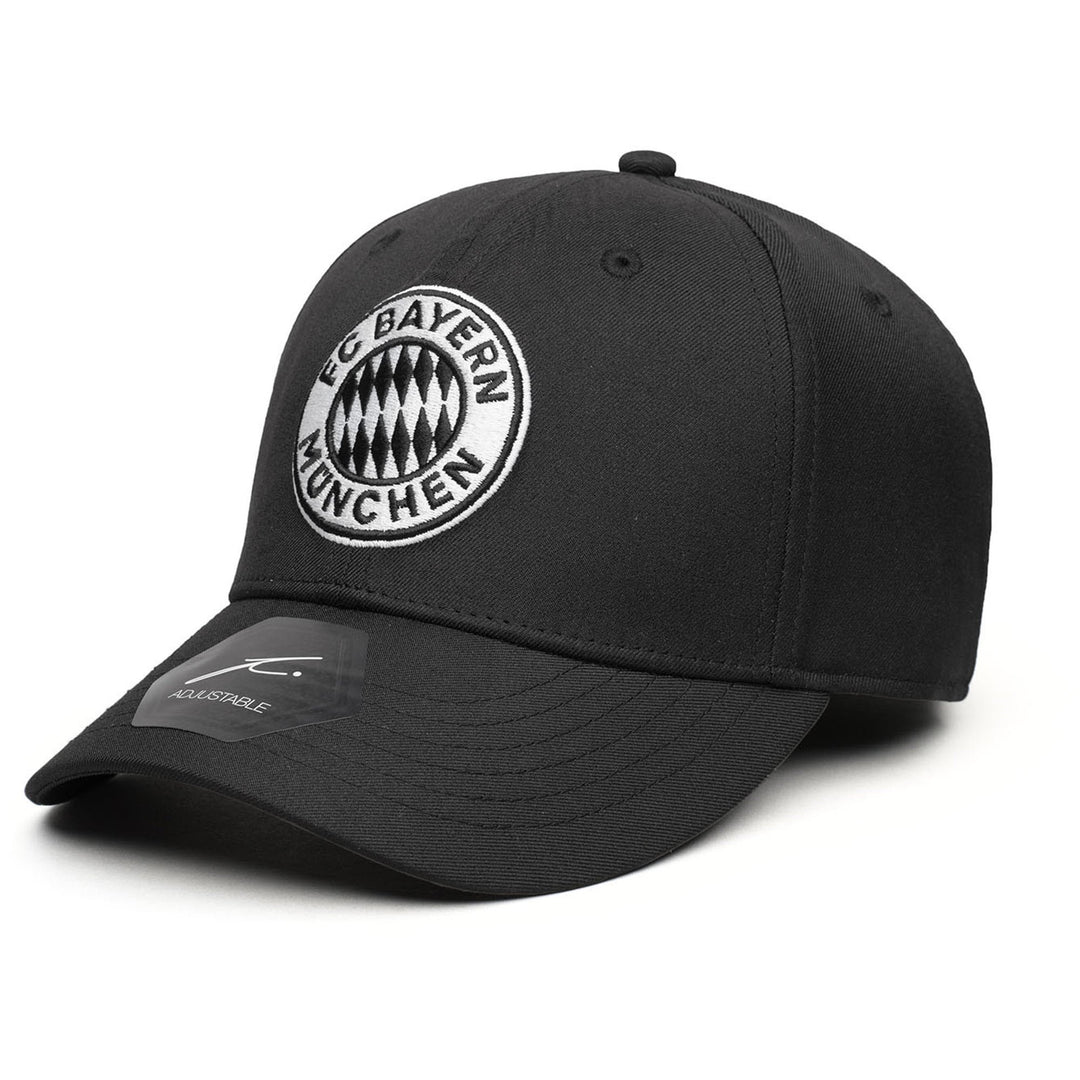Fan Ink FC Bayern Munich Hit Adjustable Hat | Black &amp; White Bundesliga Soccer Cap