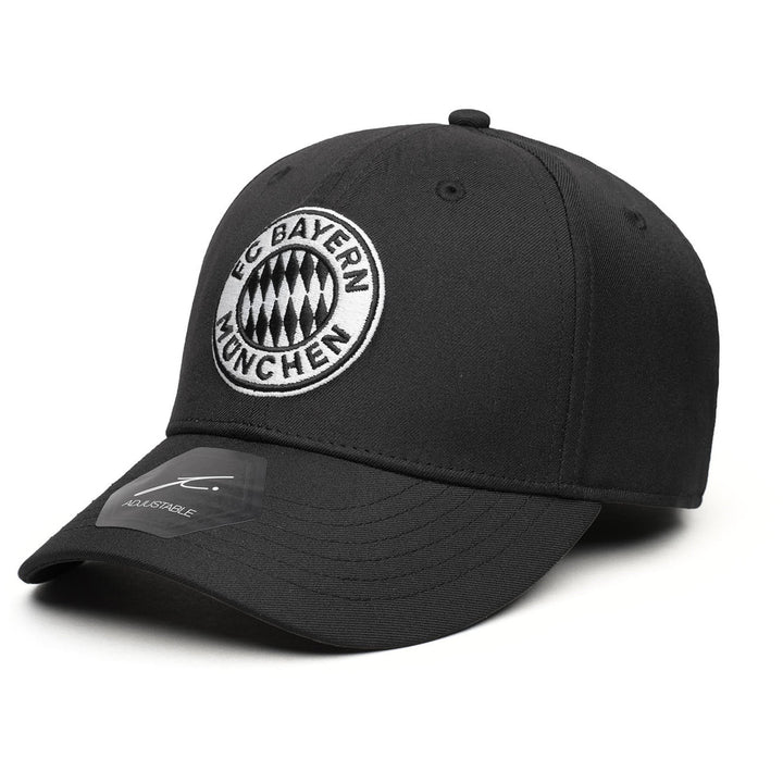 Fan Ink FC Bayern Munich Hit Adjustable Hat | Black &amp; White Bundesliga Soccer Cap