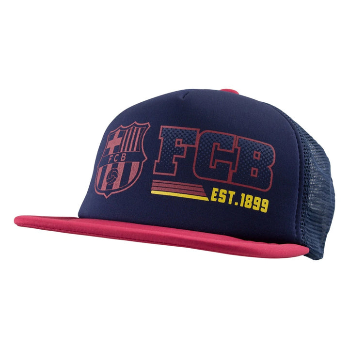 FC Barcelona Rhinox Graphic Flat-Brim Trucker Hat - Officially Licensed image 0