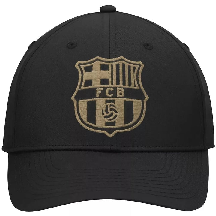 Official Licensed FC Barcelona Adjustable Crest Hat by Icon Sports - Black image 1