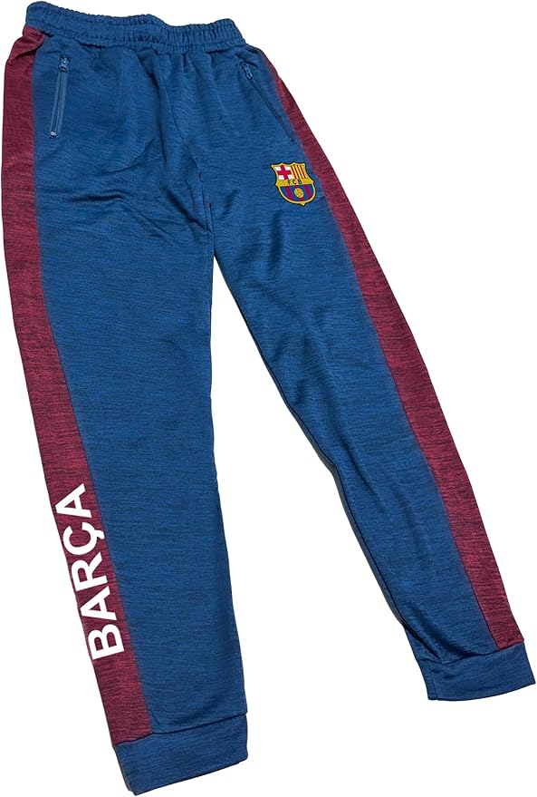 Official FC Barcelona Joggers with Side Stripe - Icon Sports image 2