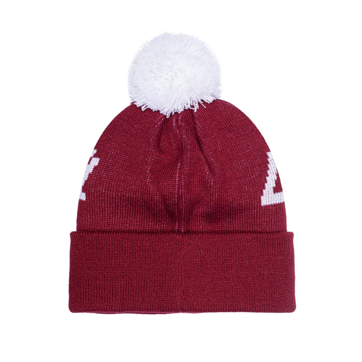 Fan Ink FC Bayern Munich Pixel Neon Cuffed Pom Beanie | Red &amp; White Winter Hat