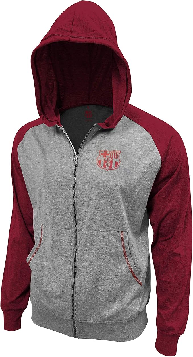 Official Barça Icon Sports Lightweight Hooded Sweatshirt - Burgundy image 0