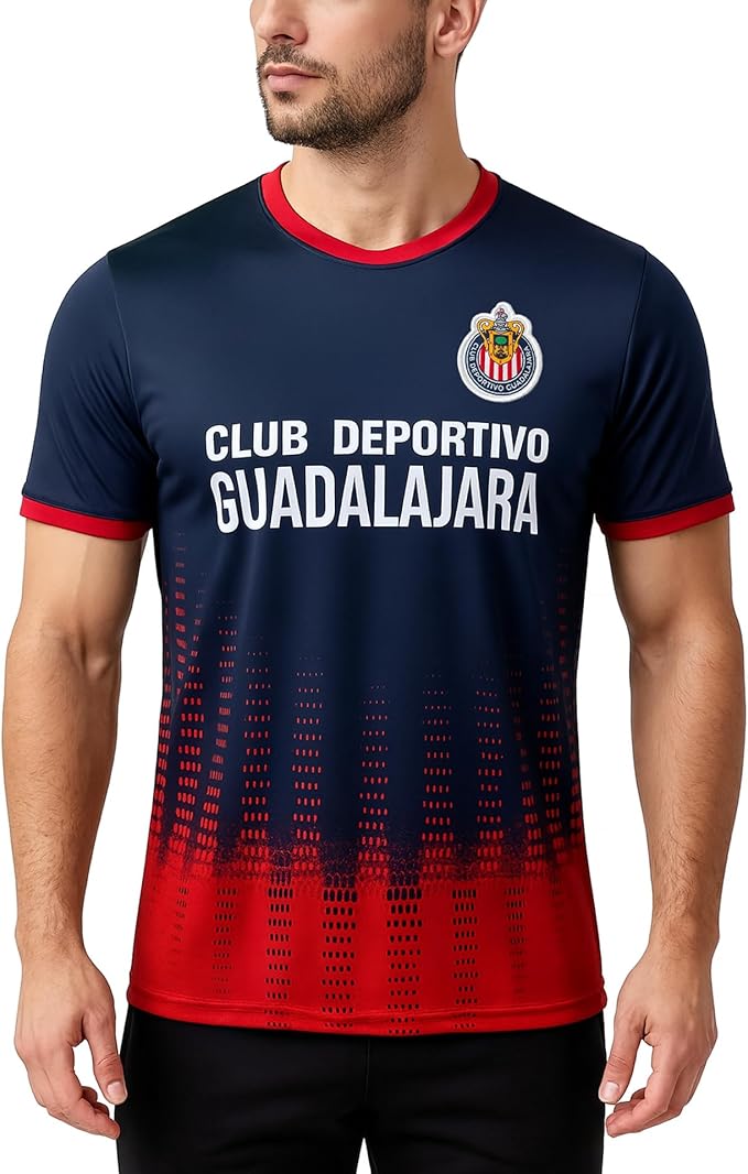 Official Chivas Guadalajara Soccer Jersey | Navy &amp; Red Adult Liga MX Shirt