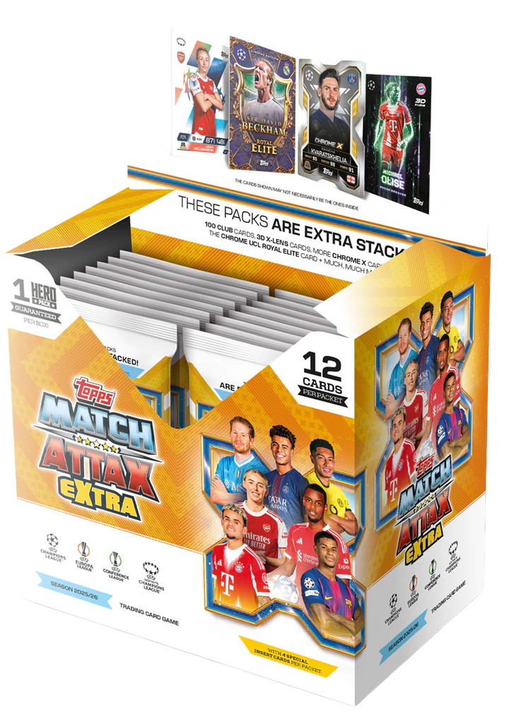 Topps Match Attax Extra 2025-26 UEFA Champions League 32 Pack Box (384 Cards)