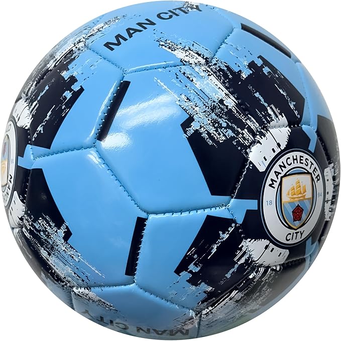 Official Manchester City Crest Soccer Ball (Size 4) image 2