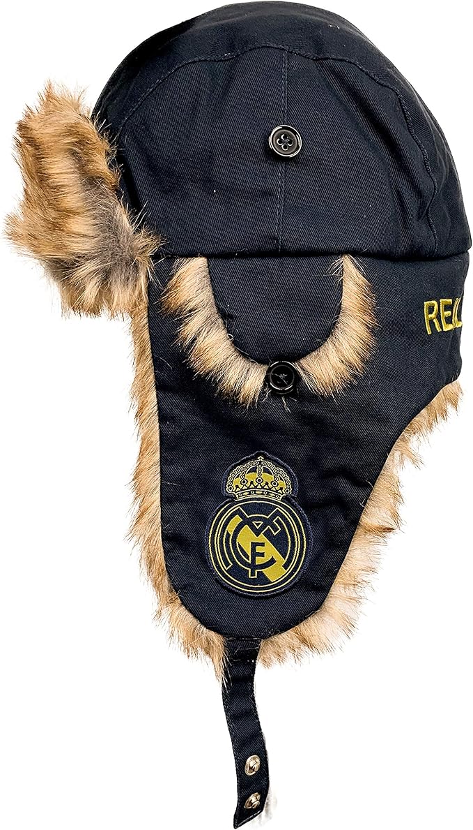 Official Real Madrid Faux Fur Trapper Hat - Icon Sports image 1