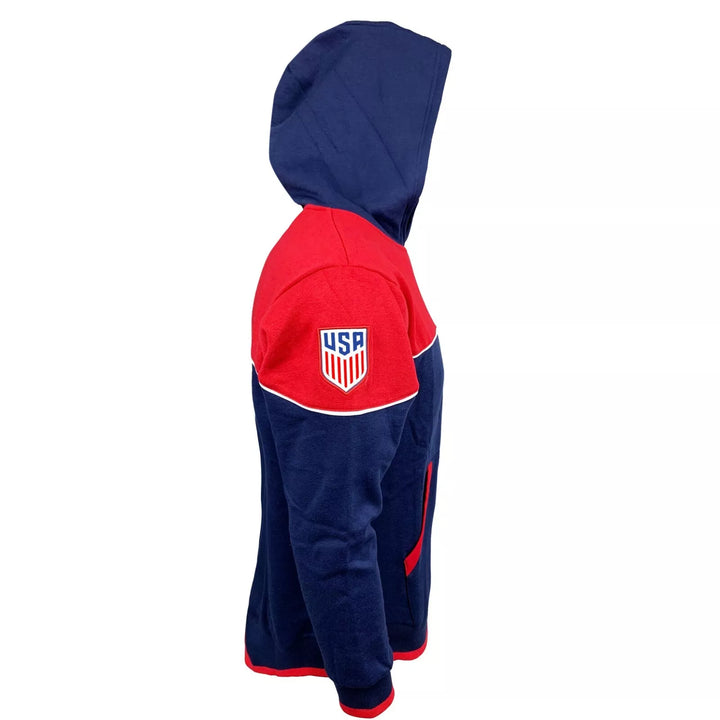 Official USMNT/USWNT Icon Sports Hooded Sweatshirt - Color Block image 2