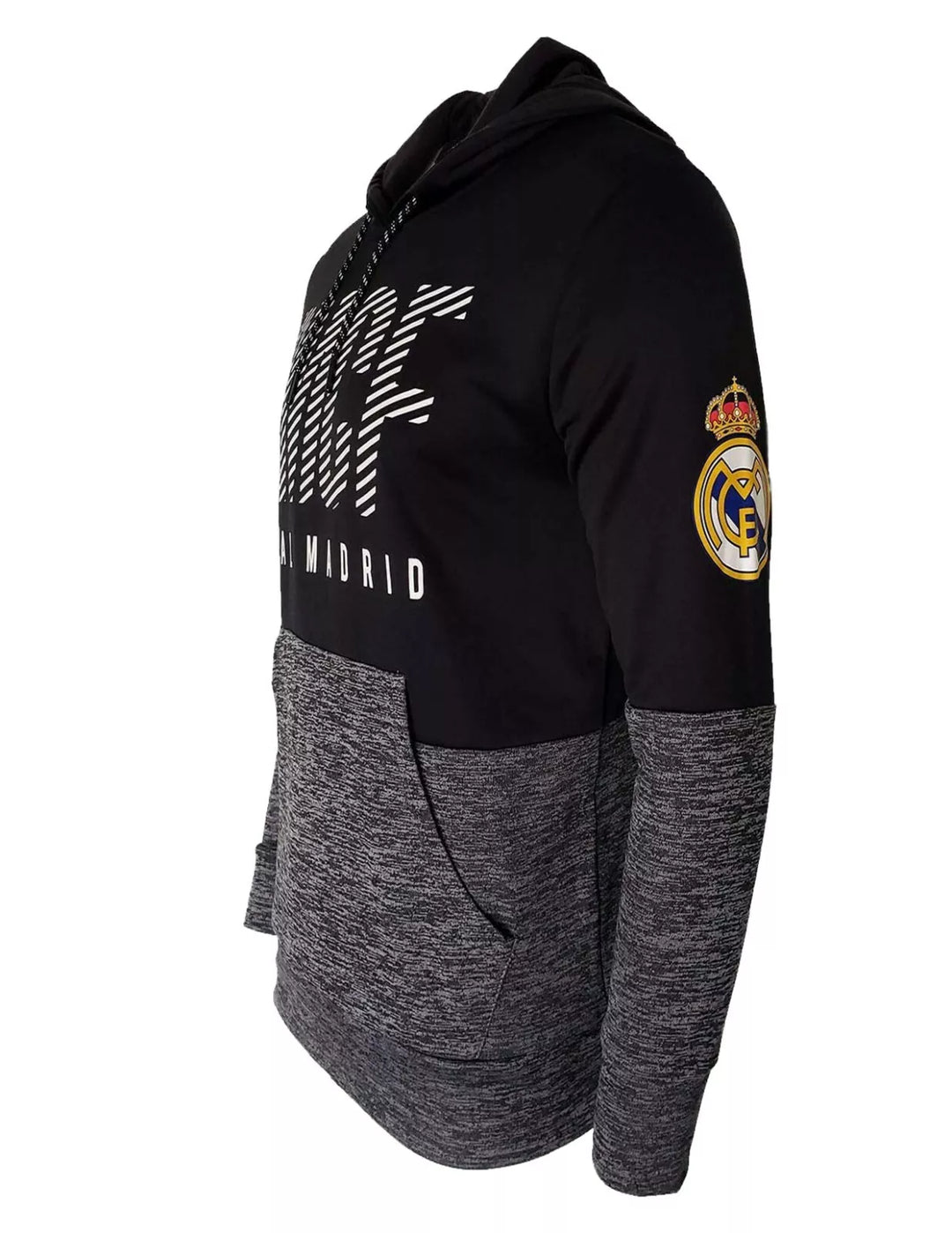 Official Real Madrid Icon Sports Hooded Sweatshirt - Black &amp; Gray image 1