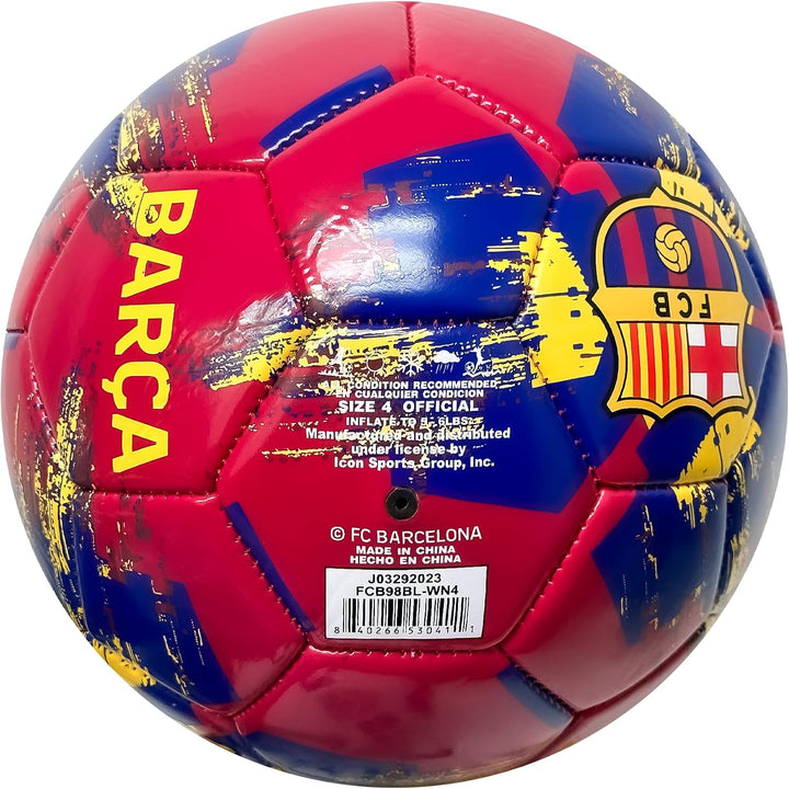 Official FC Barcelona Soccer Ball - Red &amp; Blue - Icon Sports