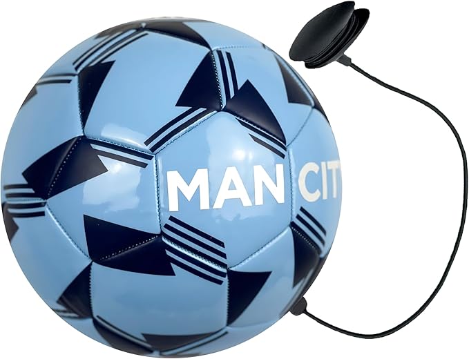 Official Manchester City Training Ball (Size 4) with Retractable Cord image 5