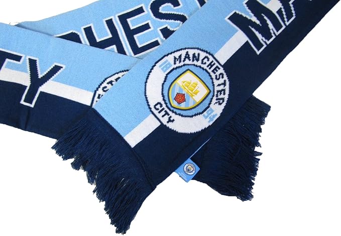 Manchester City FC Crest Bar Scarf - Official Fanwear image 2
