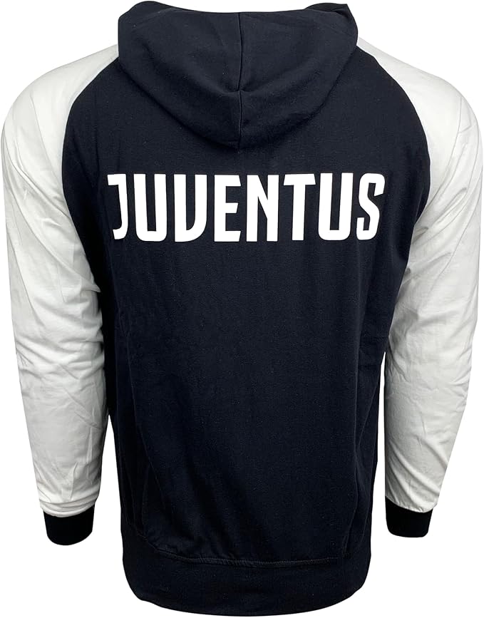 Official Juve Icon Sports Lightweight Hooded Sweatshirt - Black &amp; White image 4