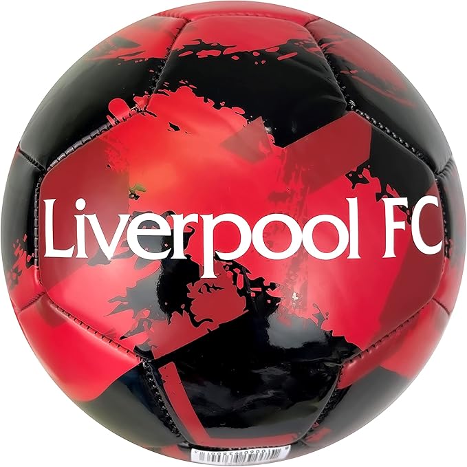 Official Liverpool FC Crest Soccer Ball (Size 4) - Red/Black image 2