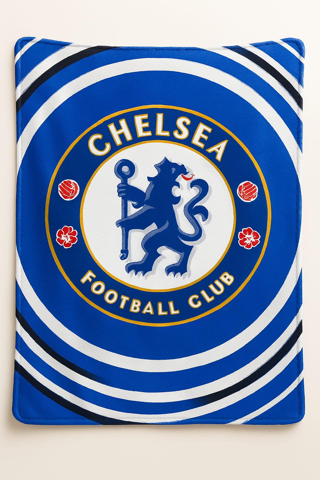 Official Chelsea FC Fleece Throw Blanket - Forever Collectibles (4ft x 4.5ft) image 0