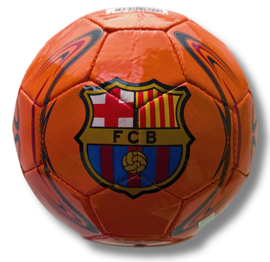 Official FC Barcelona Crest Mini Soccer Ball (Size 2) - Orange Edition image 0