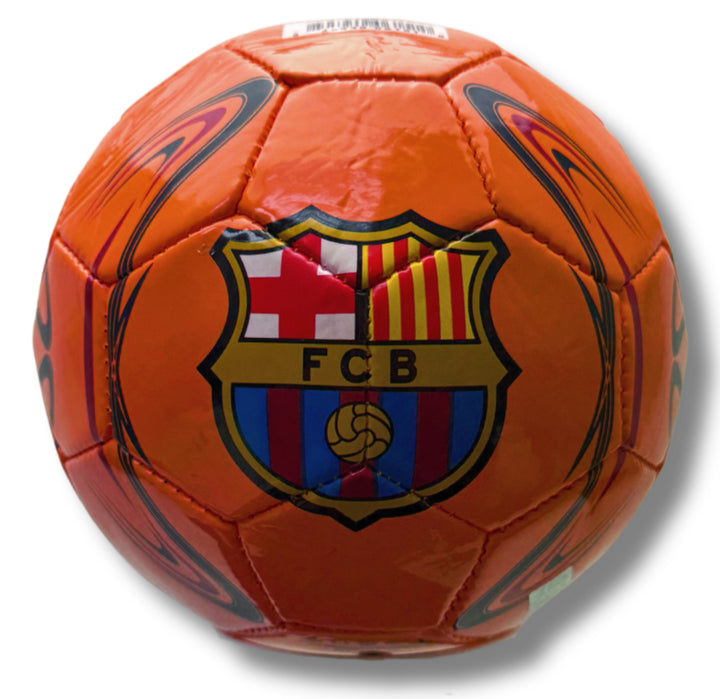 Official FC Barcelona Crest Mini Soccer Ball (Size 2) - Orange Edition image 0